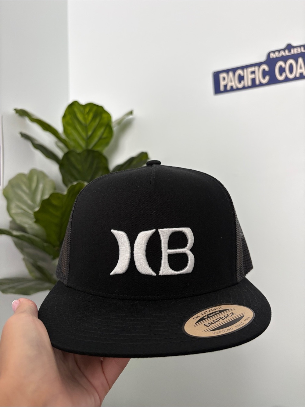 NWOT- Black Embroidered HB Hat